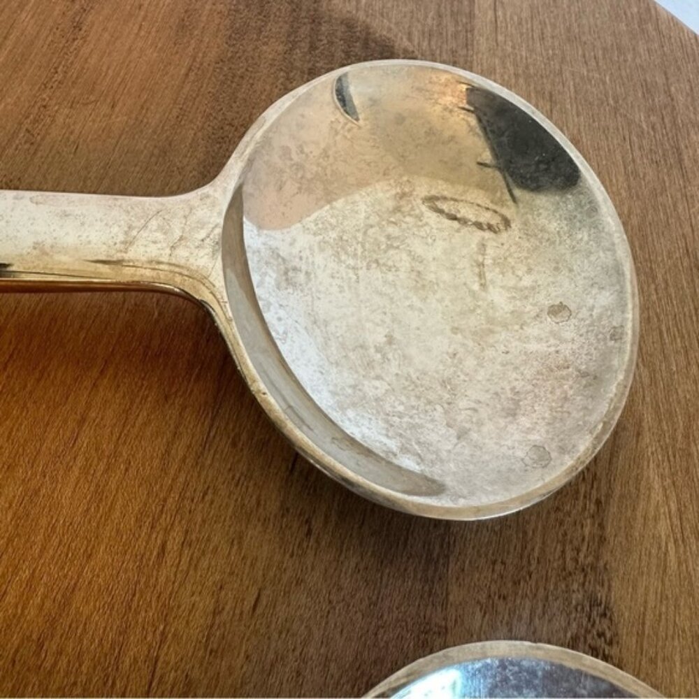 SOLD Kate Spade x Lenox Large Salad Bowl and Serving Utensils Silver Black White - Picture 14 of 16